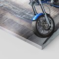 Obraz na płótnie - motocykl, chopper, niebieski