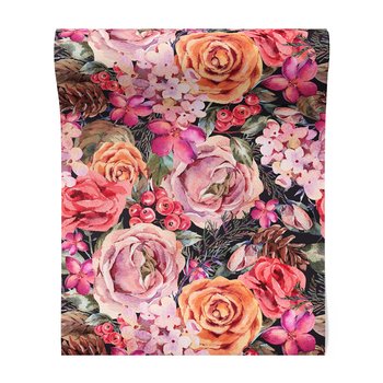 Tapeta - róże, kwiaty, szyszki