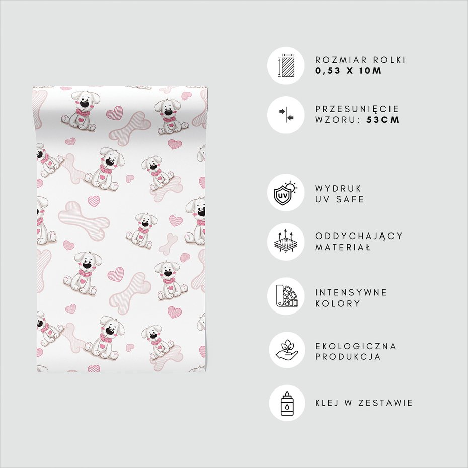 Tapeta - dziecięca, pieski, kości,