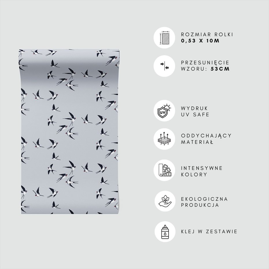 Tapeta - jaskółki, ptaki, niebo