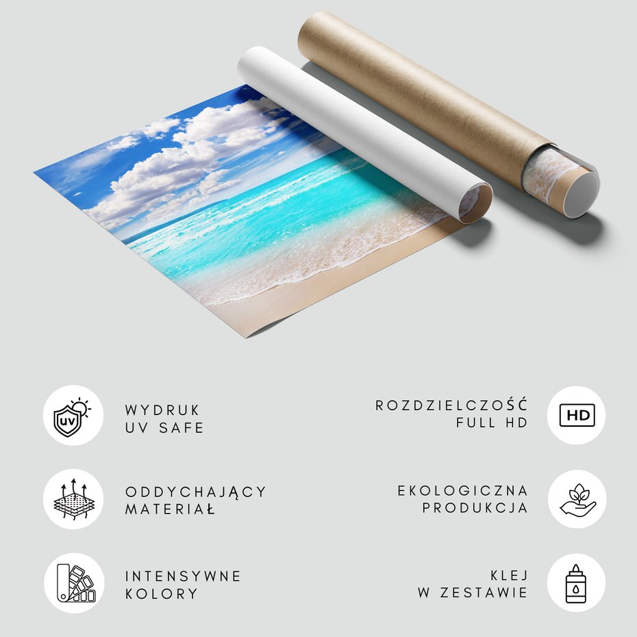 Fototapeta - plaża, morze, niebo