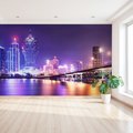 Fototapeta - miasto, most, noc