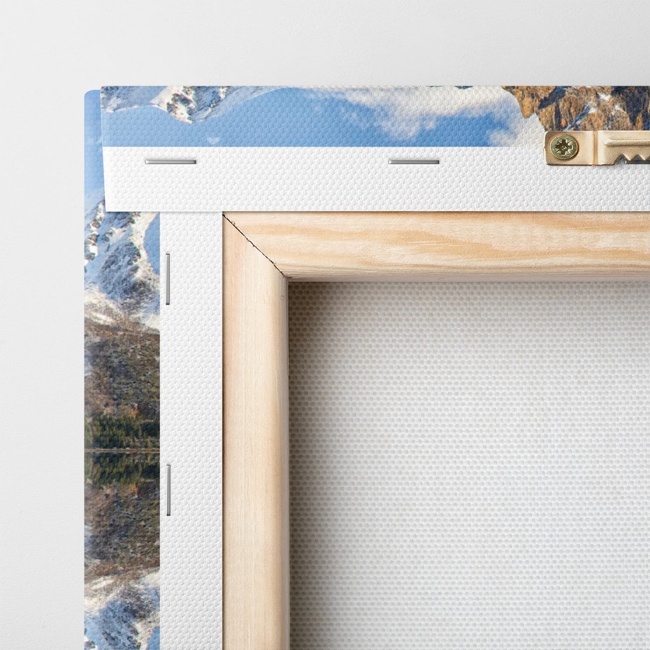 Obraz na płótnie - góry, odbicie, jezioro