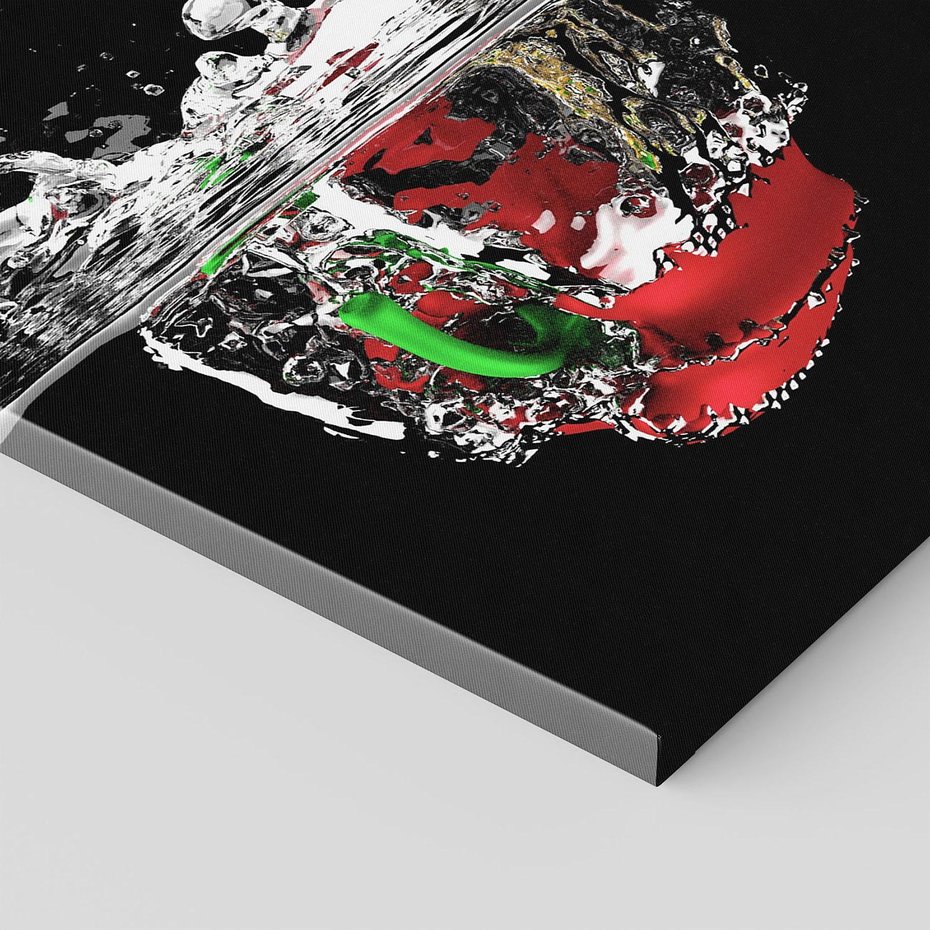 Obraz na płótnie - papryka, woda, plusk