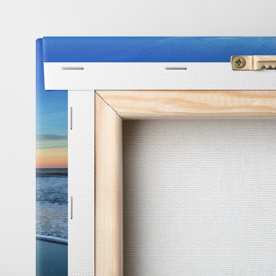 Obraz na płótnie - plaża, morze, zachód słońca