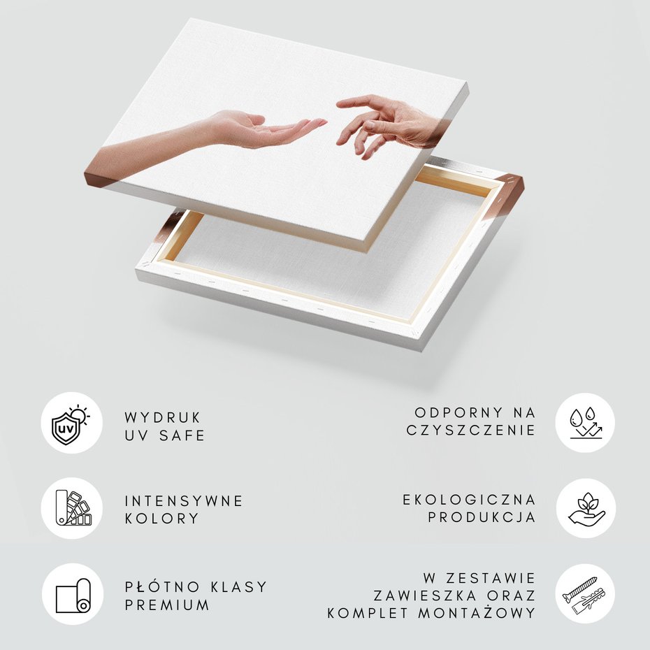 Obraz na płótnie - dłonie, kontakt, miłość