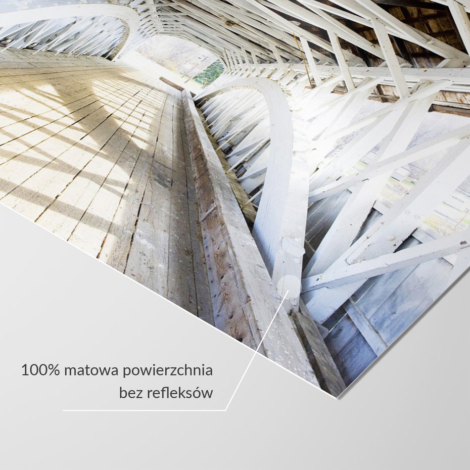 Fototapeta - most kryty, drewno, konstrukcja