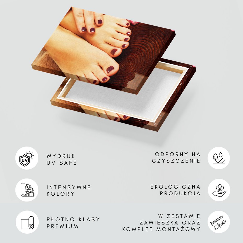 Obraz na płótnie - manicure, pedicure, stopy