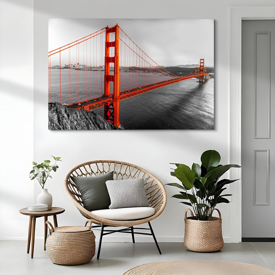 Obraz na płótnie - most, miasto, woda