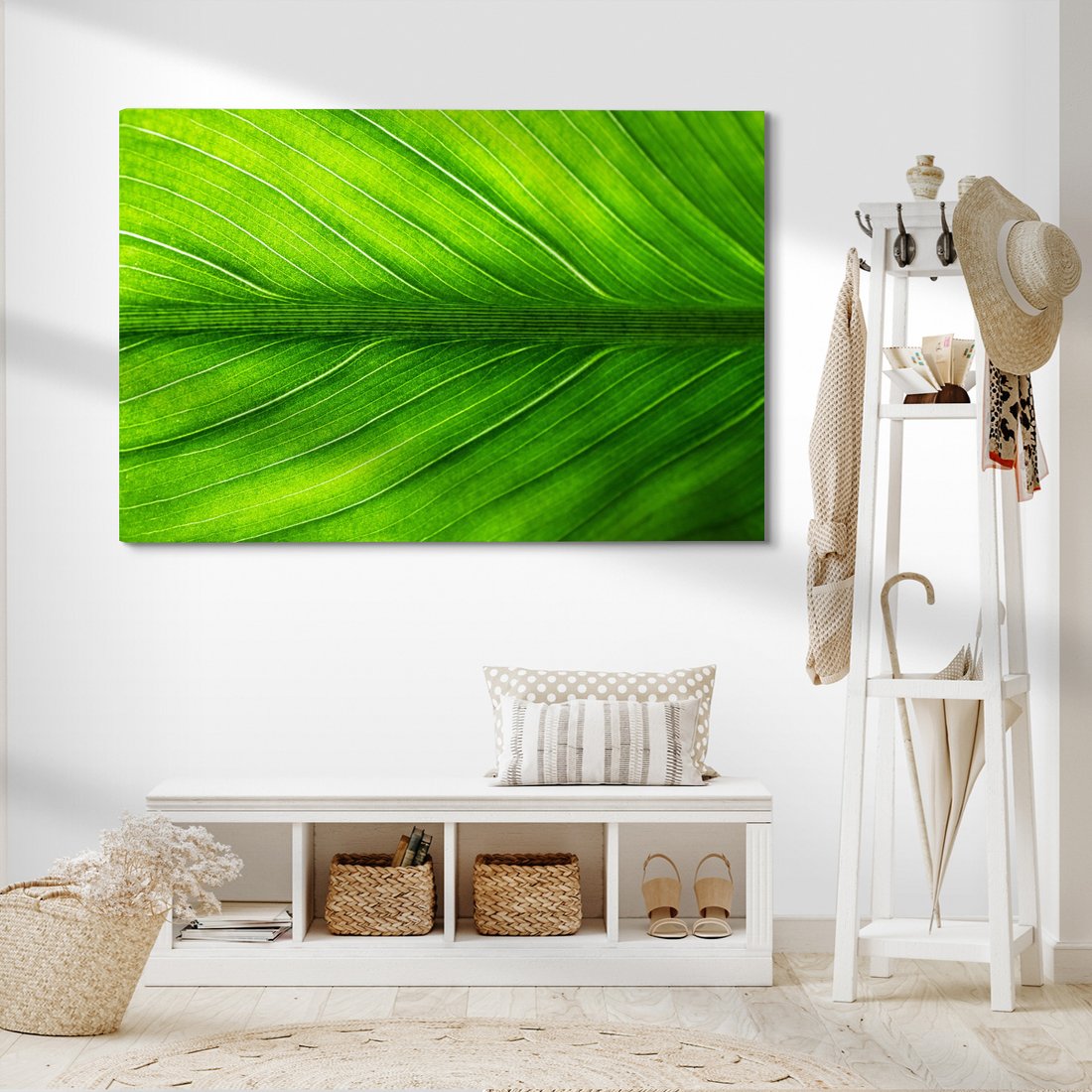 Obraz na płótnie - liść, zieleń, natura