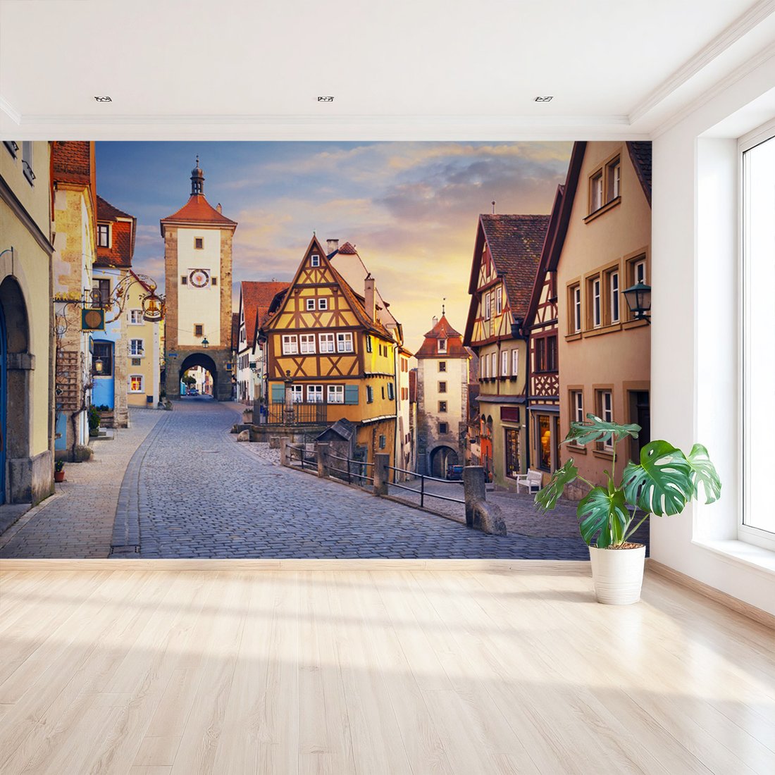 Fototapeta - miasto, ulica, domy