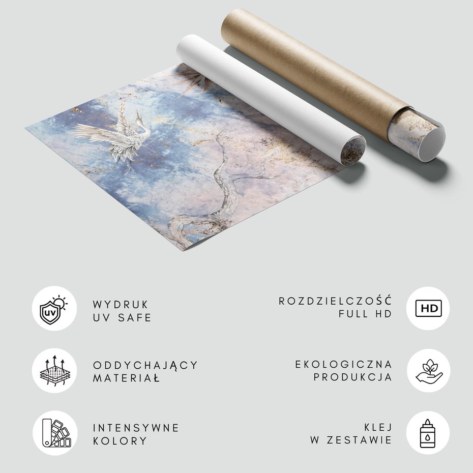 Fototapeta - loft, żurawie, akwarela