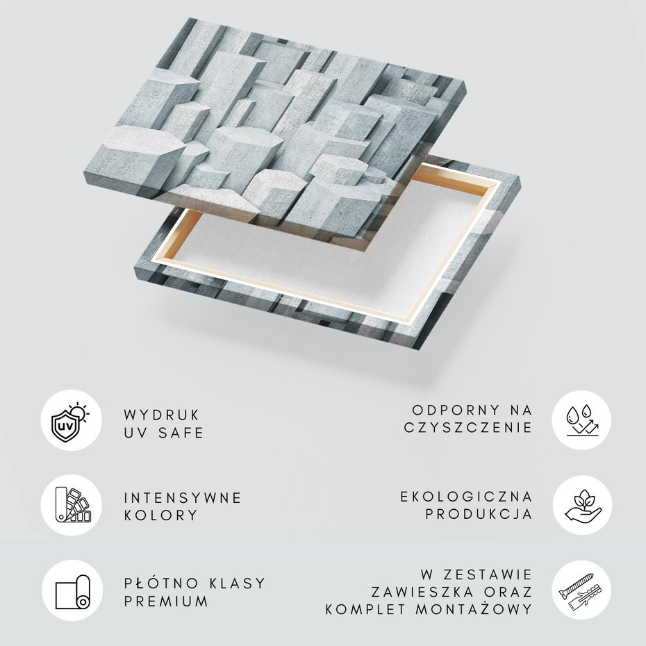 Obraz na płótnie - beton, sześcian, abstrakcja