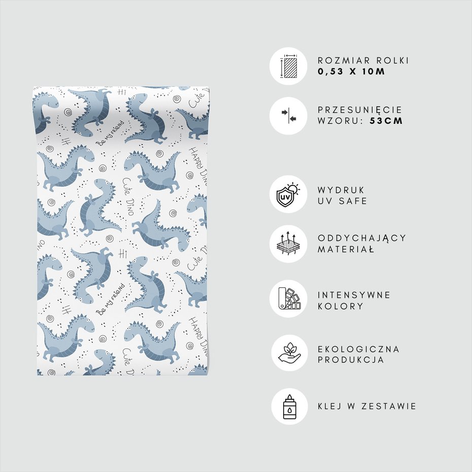 Tapeta - dziecięca, dinozaury, przyjaciel,