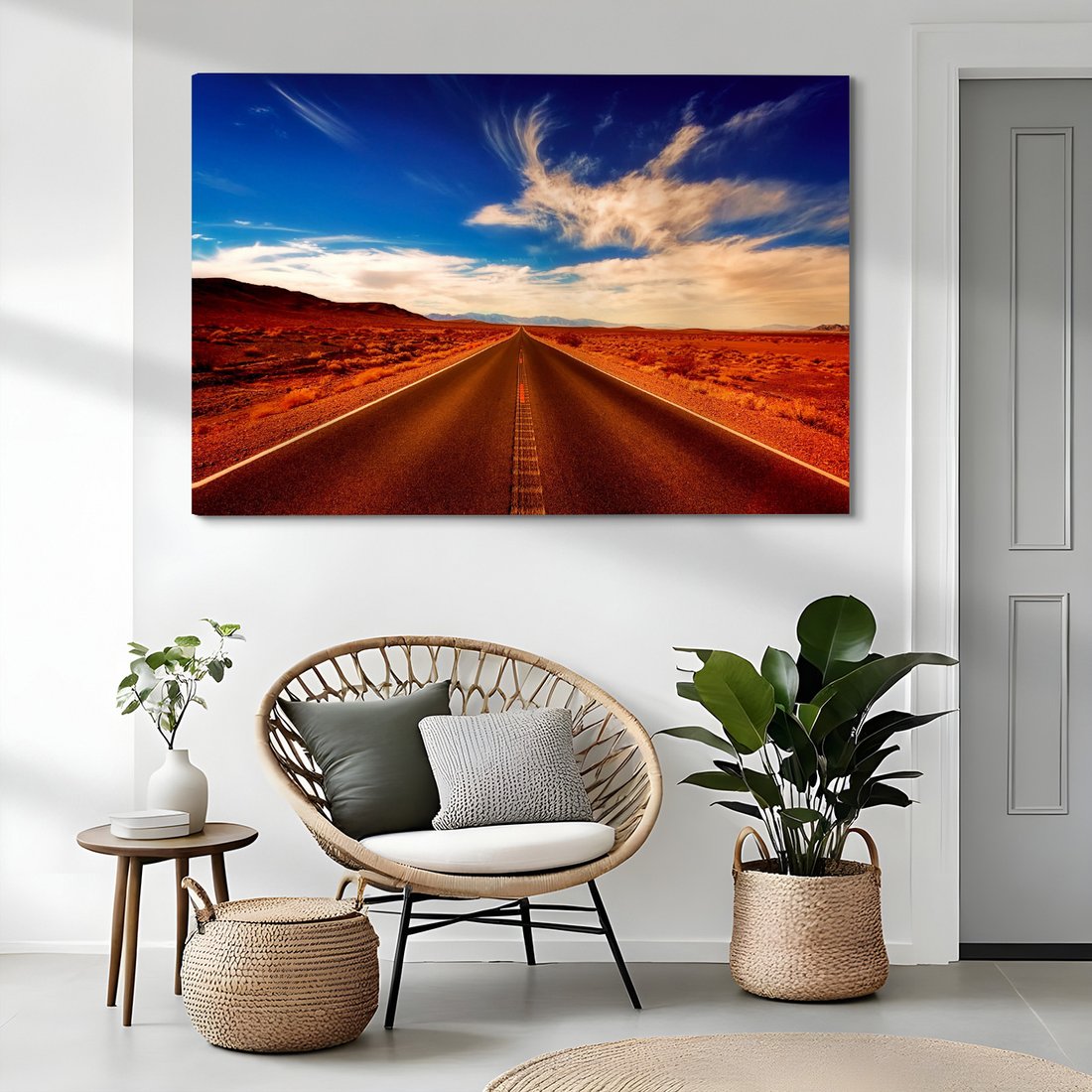 Obraz na płótnie - krajobraz, droga, niebo