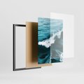 Zestaw obrazy w ramie, plakaty - woda, fale, morze - rama czarna
