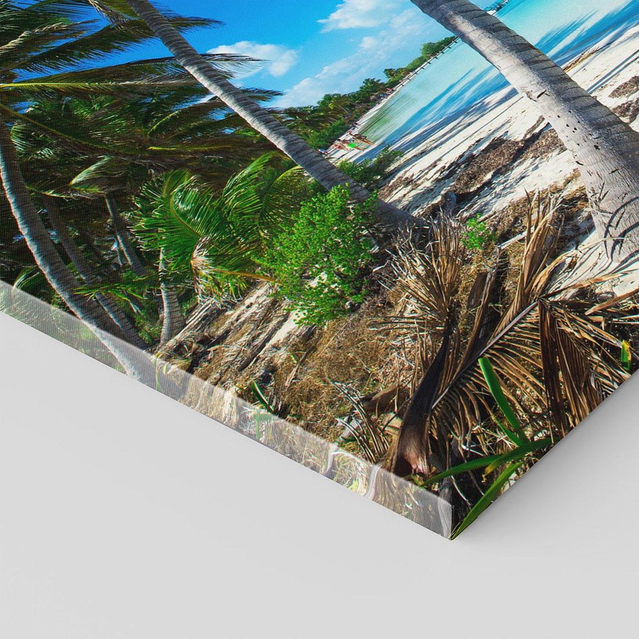 Obraz na płótnie - palmy, plaża, morze
