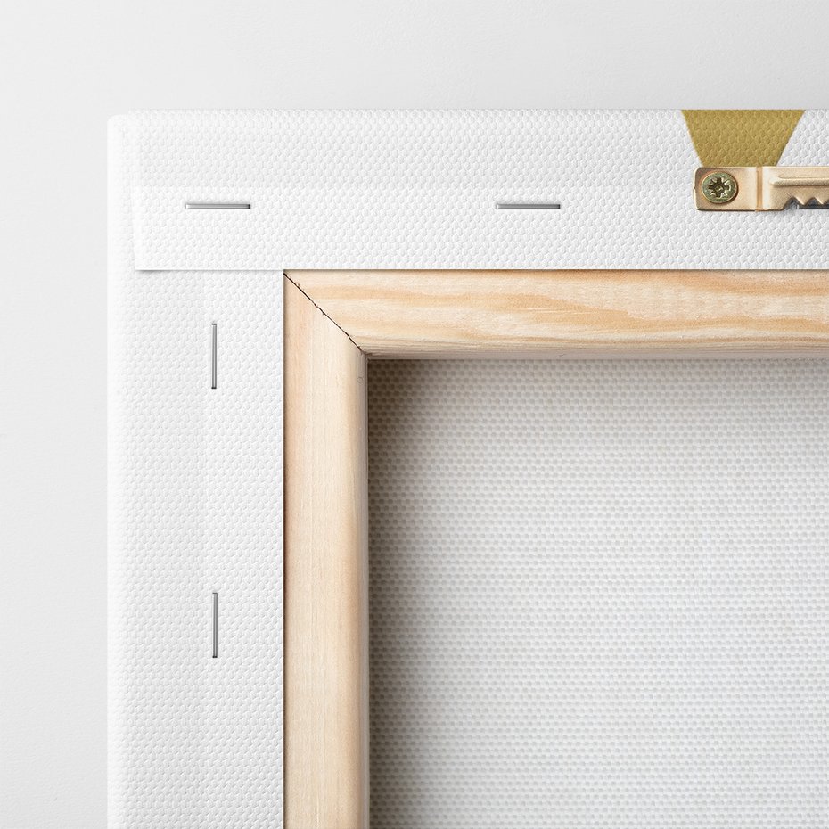 Obraz na płótnie - liść, złoty, metaliczny