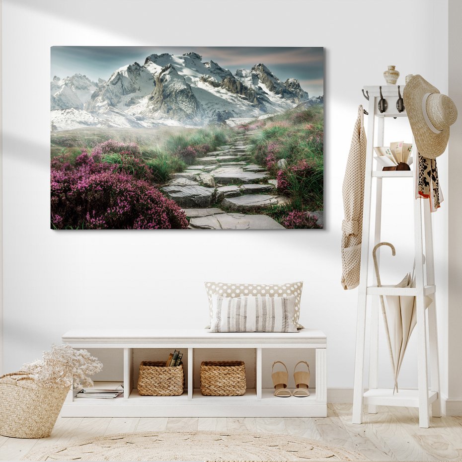 Obraz na płótnie - góry, krajobraz, ścieżka