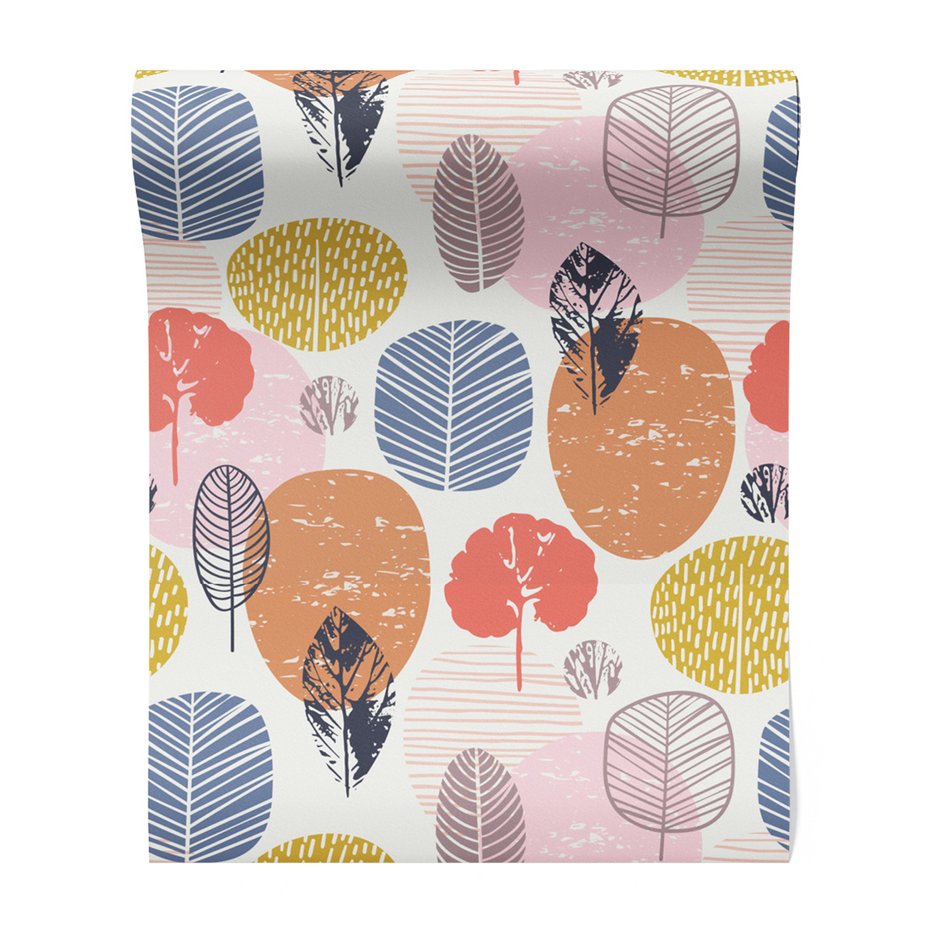 Tapeta - liście, drzewa, kropki