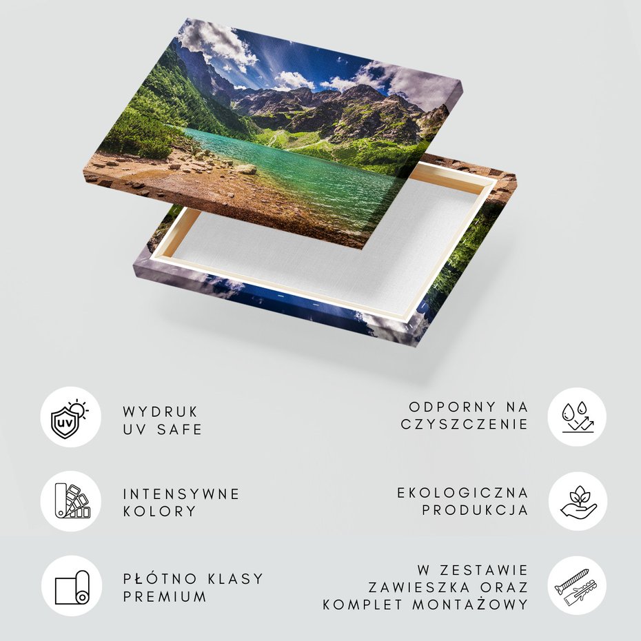 Obraz na płótnie - góry, jezioro, krajobraz