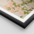 Zestaw obrazy w ramie, plakaty - kwiaty, rośliny, pastelowe - rama czarna