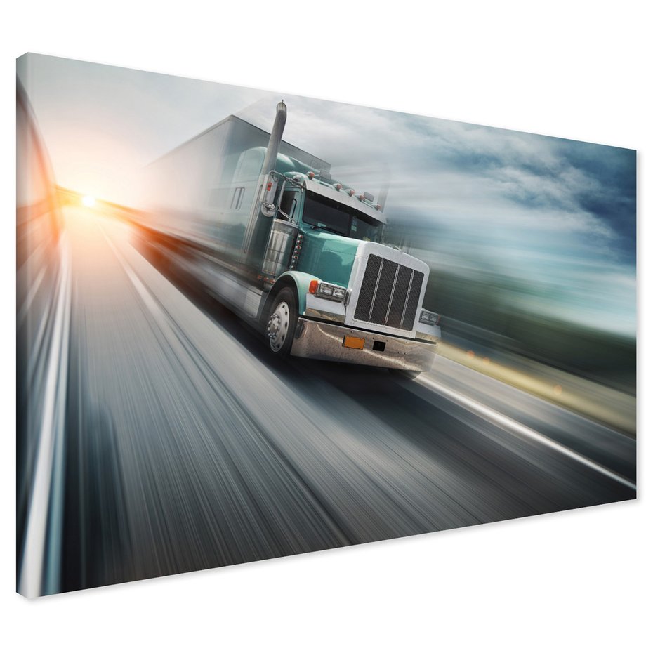 Obraz na płótnie - ciężarówka, transport, droga