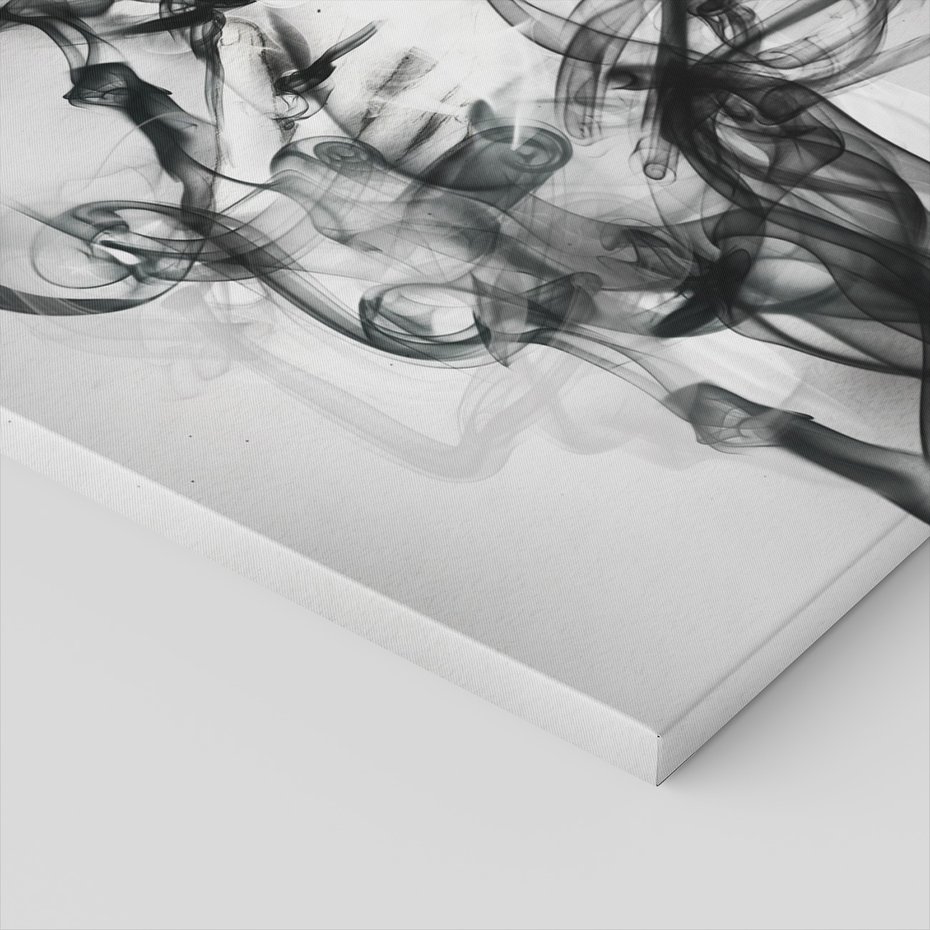 Obraz na płótnie - dym, twarz, portret