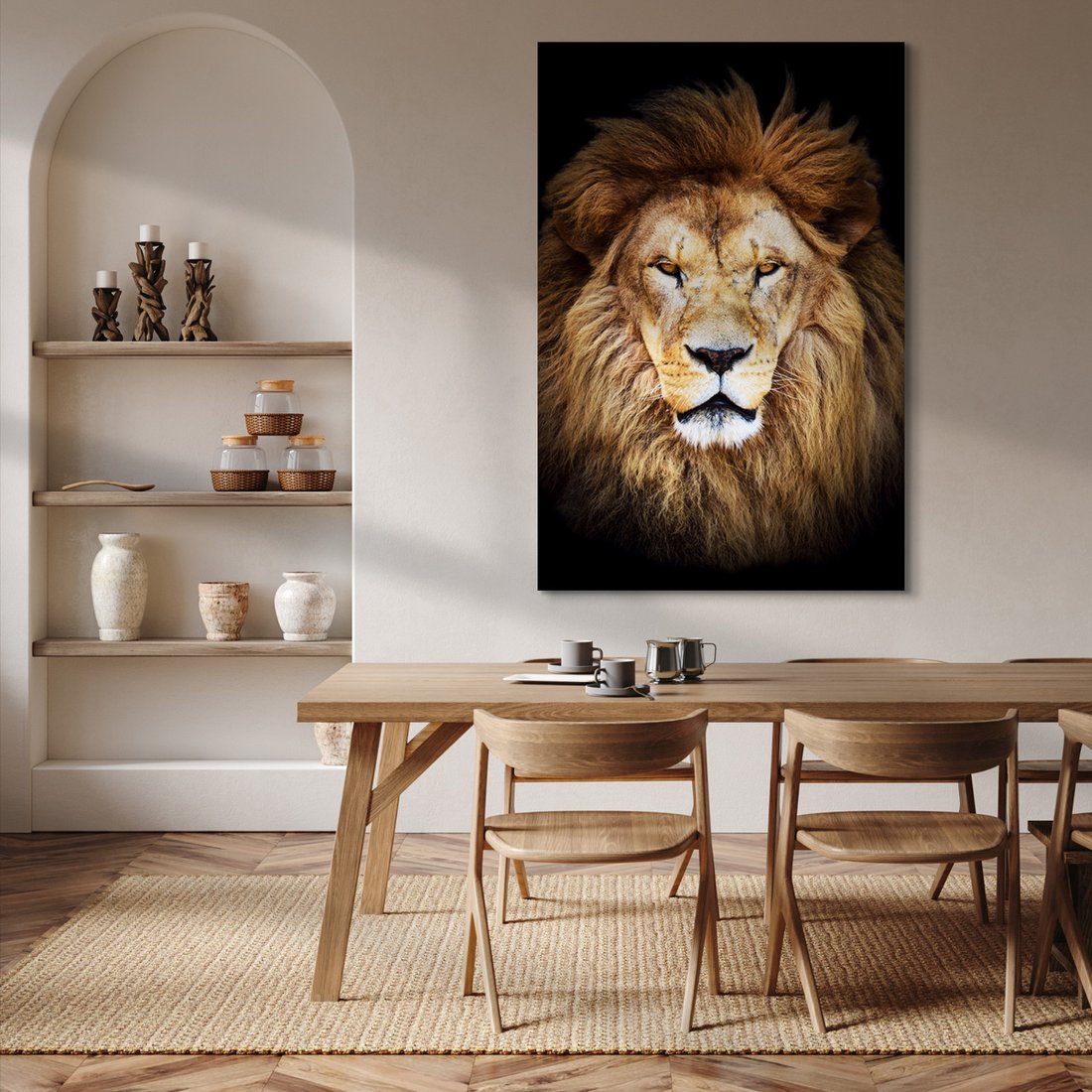 Obraz na płótnie - lew, portret, zwierzę