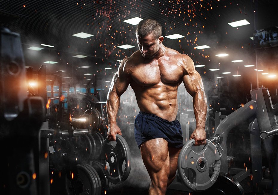 Fototapeta - kulturysta, siłownia, trening