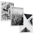 Zestaw obrazy w ramie, plakaty - miasto, architektura, budynki - rama biała