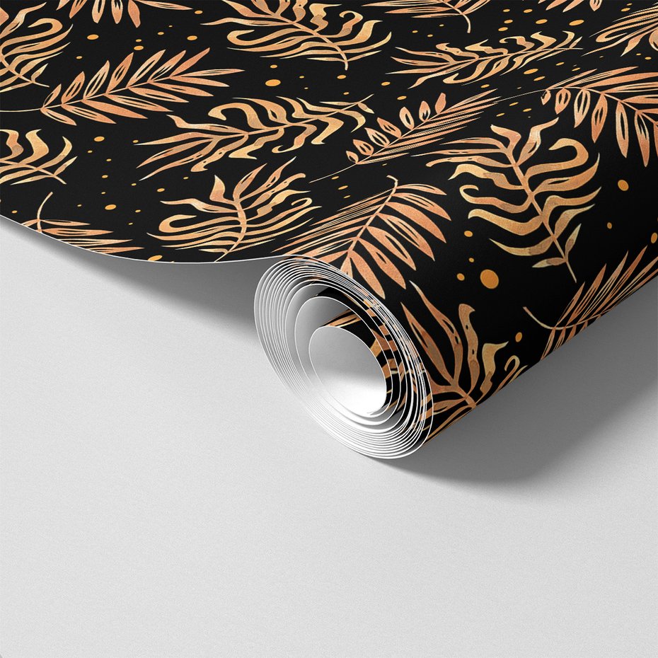 Tapeta - liście, tło, ornamenty