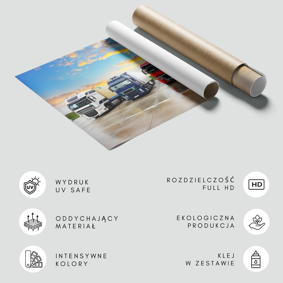 Fototapeta - ciężarówki, transport, logistyka