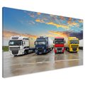 Obraz na płótnie - ciężarówki, transport, niebo