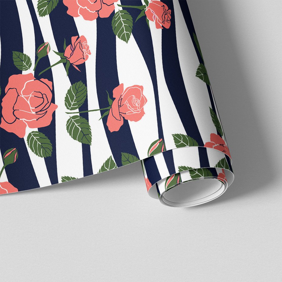 Tapeta - róże, liście, tło