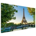 Obraz na płótnie - Paryż, wieża Eiffla, most