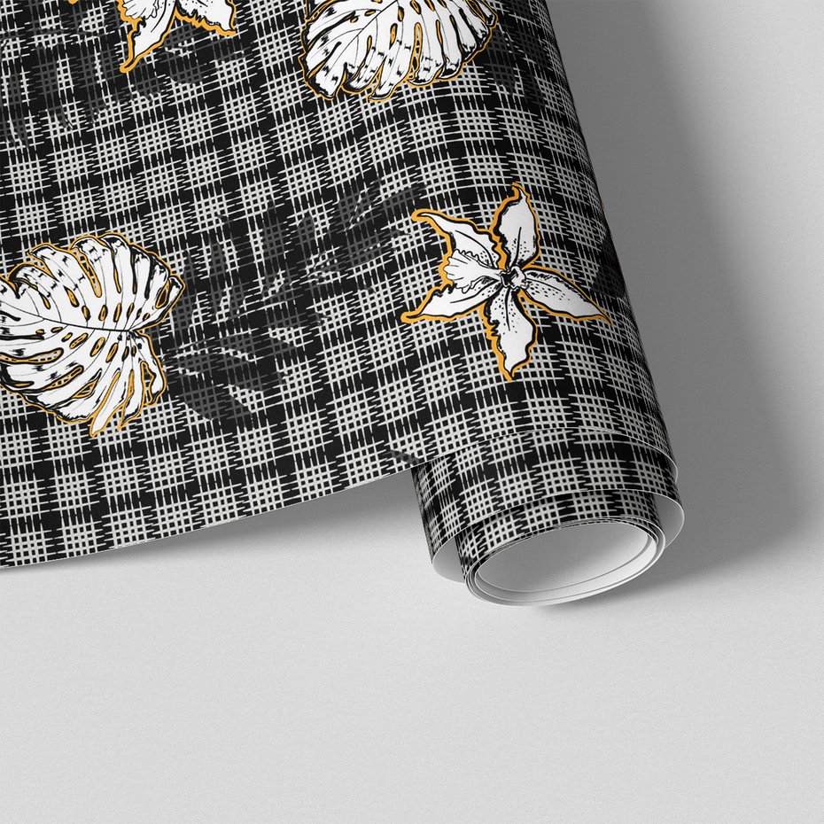 Tapeta - liście, kwiaty, tło