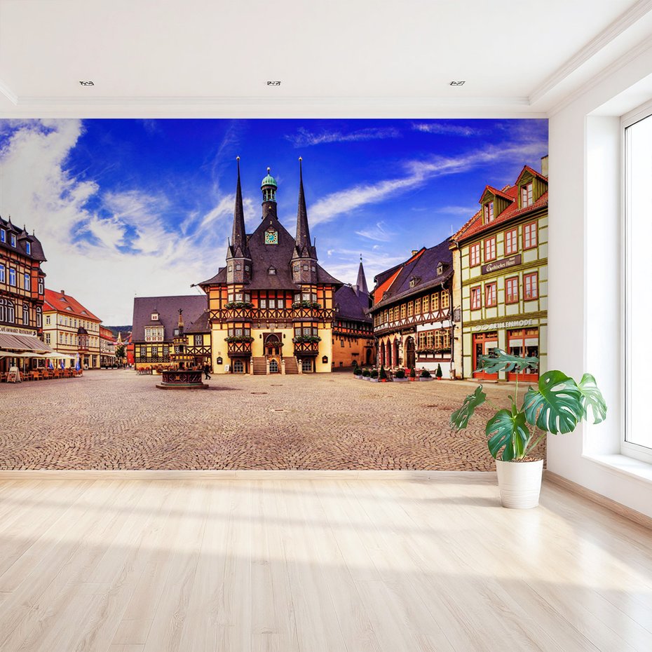 Fototapeta - miasto, budynki, plac