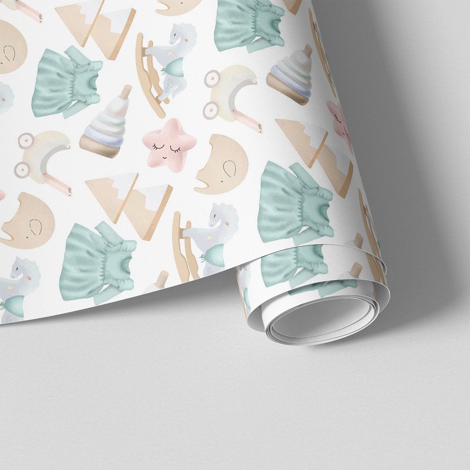 Tapeta - dziecięca, ilustracje, zabawki, dziecięca