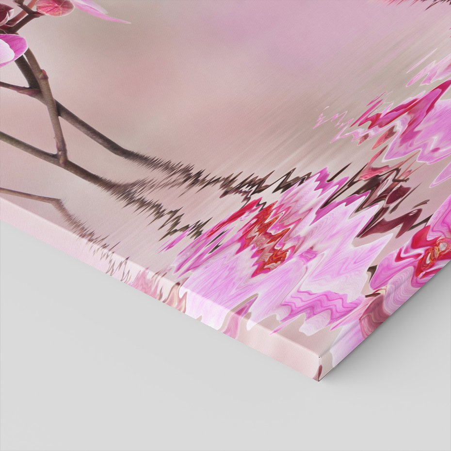 Obraz na płótnie - kwiaty, orchidee, woda