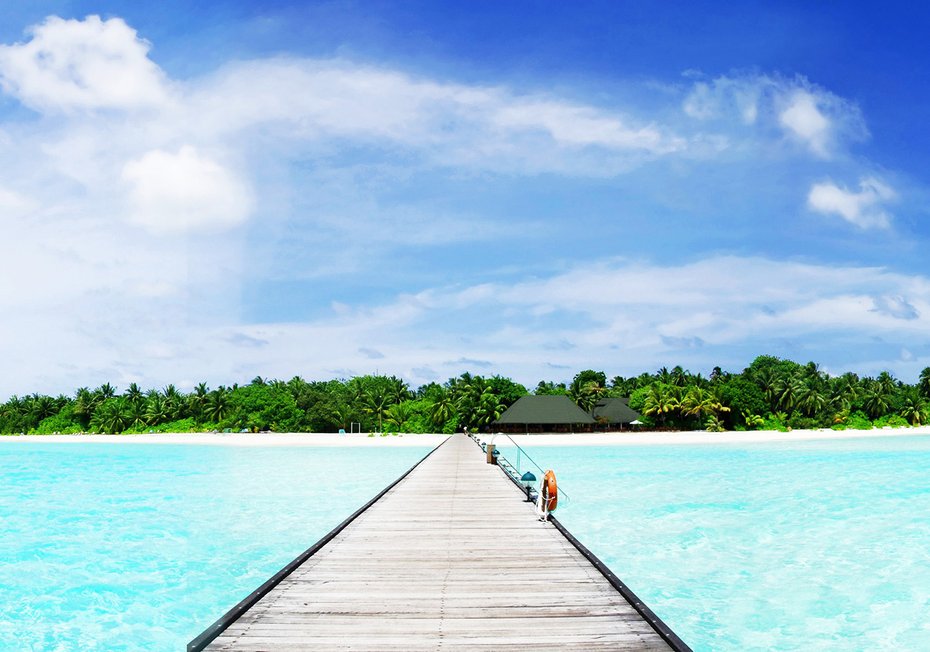 Fototapeta - plaża, morze, pomost