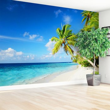 Fototapeta - palmy, plaża, morze