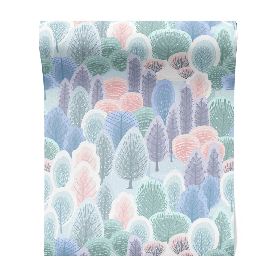 Tapeta - las, drzewa, zima