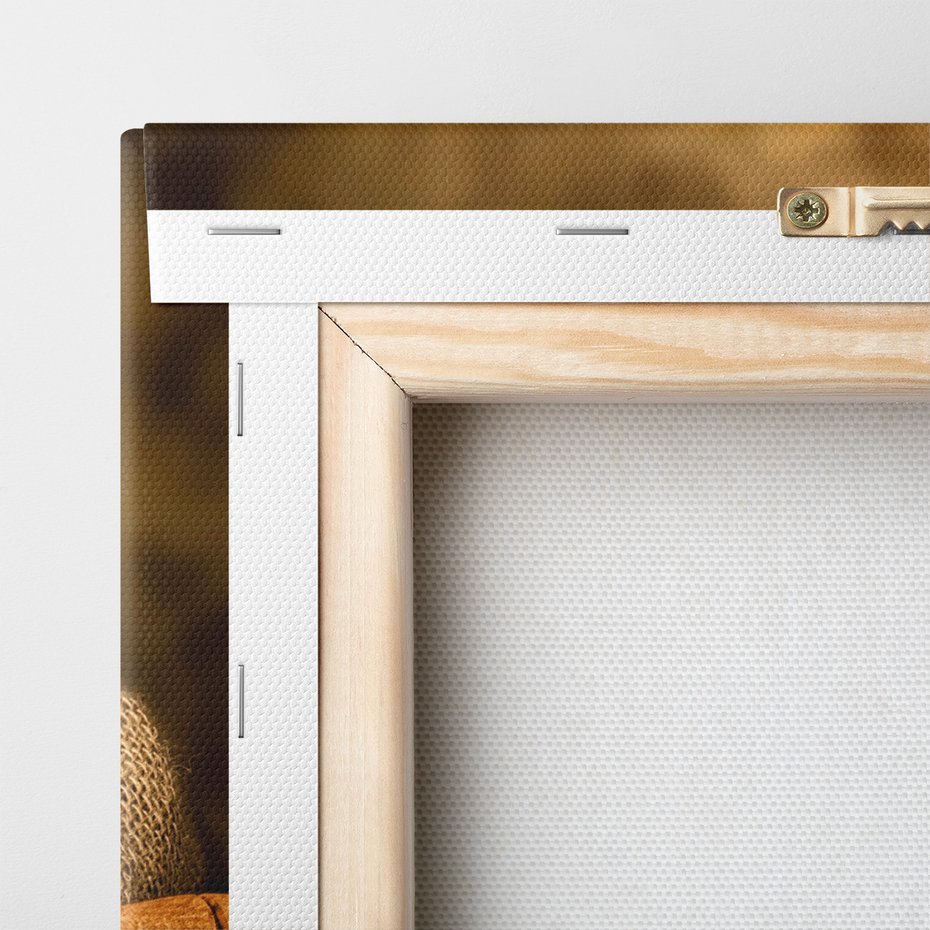 Obraz na płótnie - kawa, ziarna, młynek