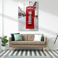 Obraz na płótnie - budka telefoniczna, Londyn, miasto