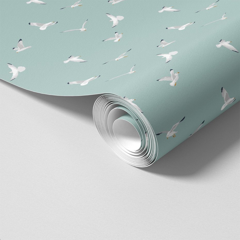 Tapeta - mewy, ptaki, morze