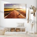 Obraz na płótnie - droga, krajobraz, słońce