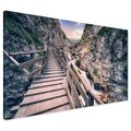 Obraz na płótnie - wodospad, schody, góry