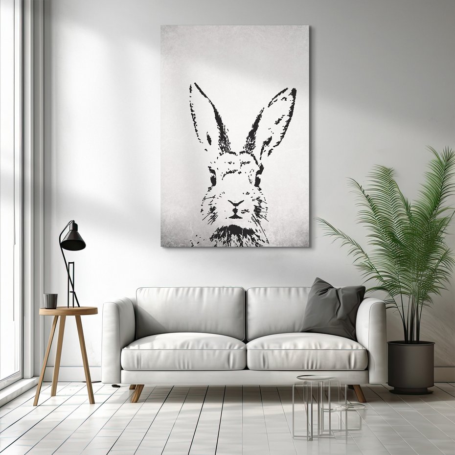 Obraz na płótnie - królik, zwierzę, portret