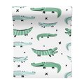 Tapeta - dziecięca, krokodyle, wzór, krzyżyki